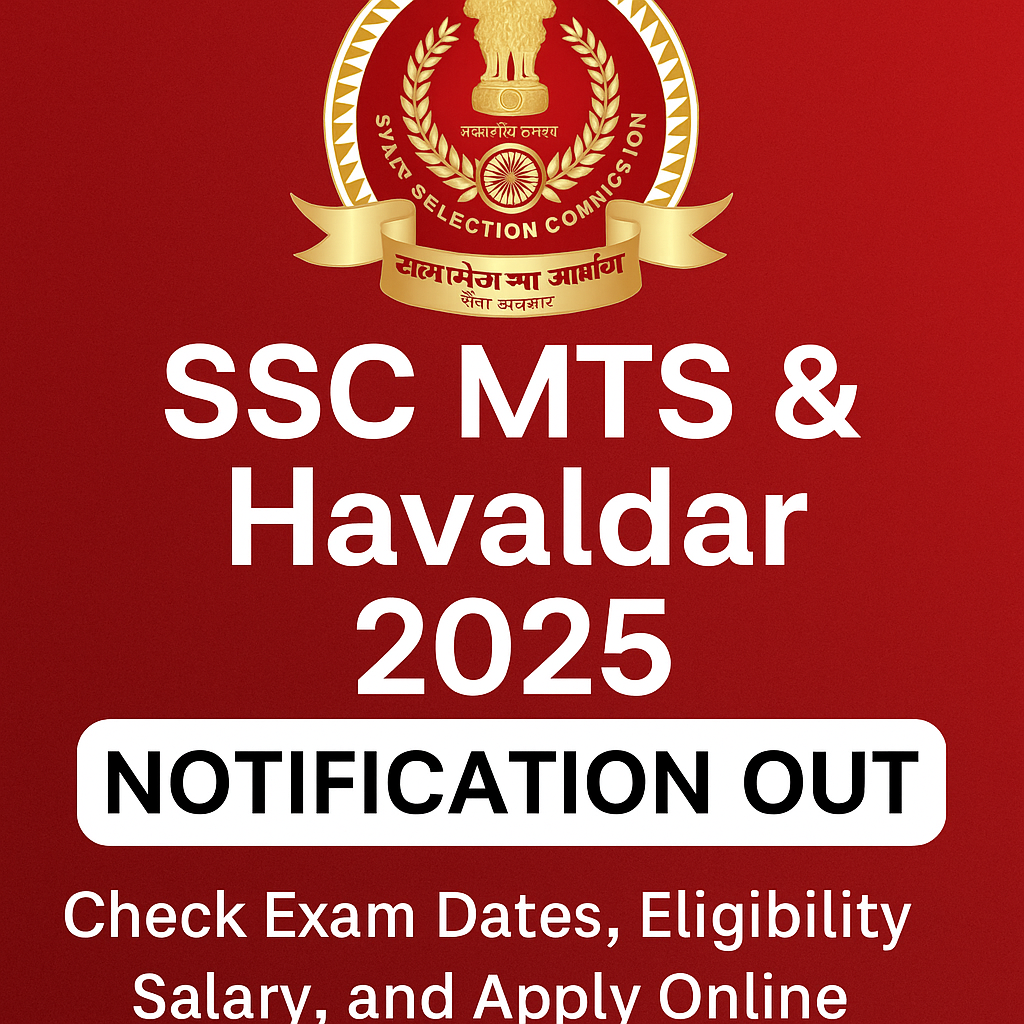 SSC MTS & Havaldar Notification 2025 Out