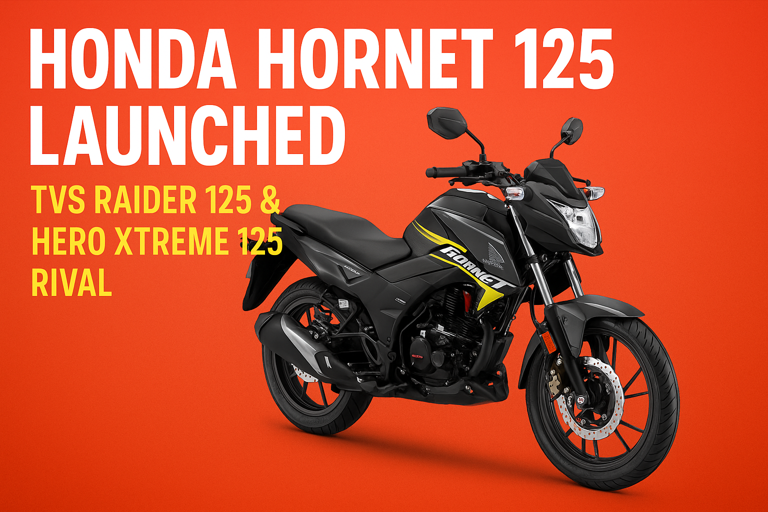 Honda Hornet 125 Launched – A New Rival for TVS Raider 125 & Hero Xtreme 125